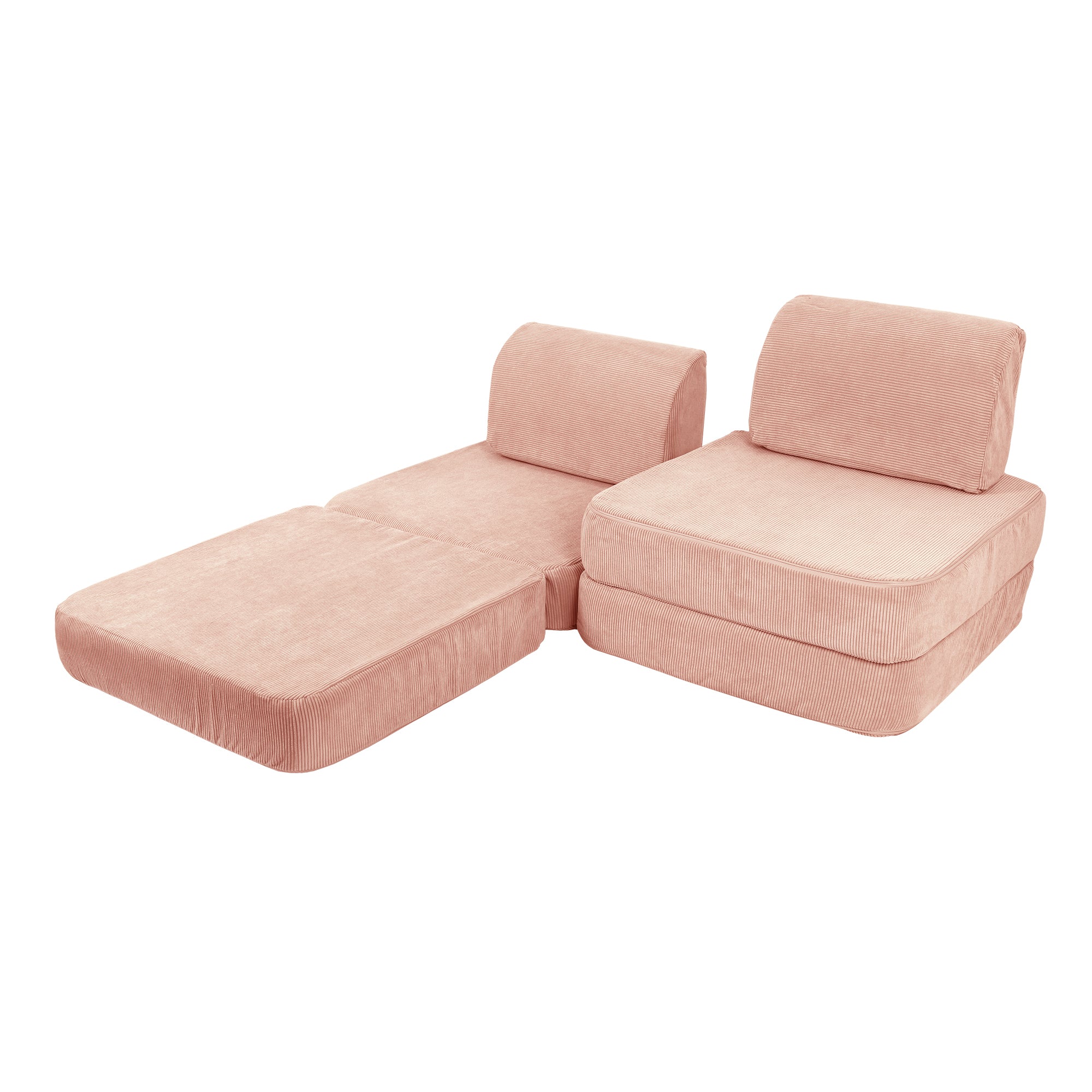 MeowBaby Spielsofa Mini Basic Cord Premium - rusty red