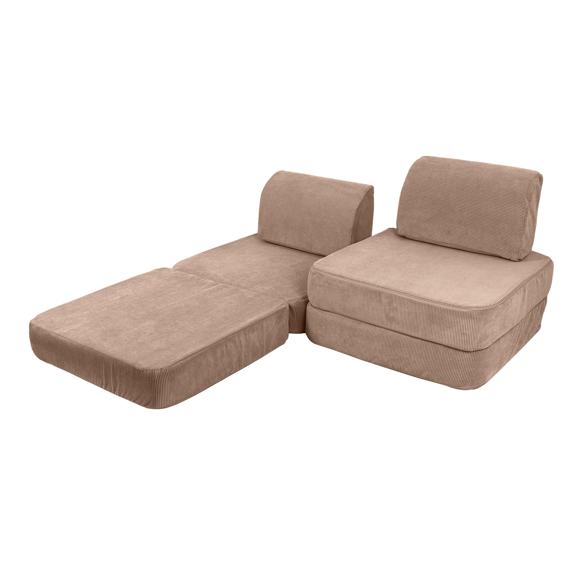 MeowBaby Spielsofa Mini Basic Cord Premium - braun