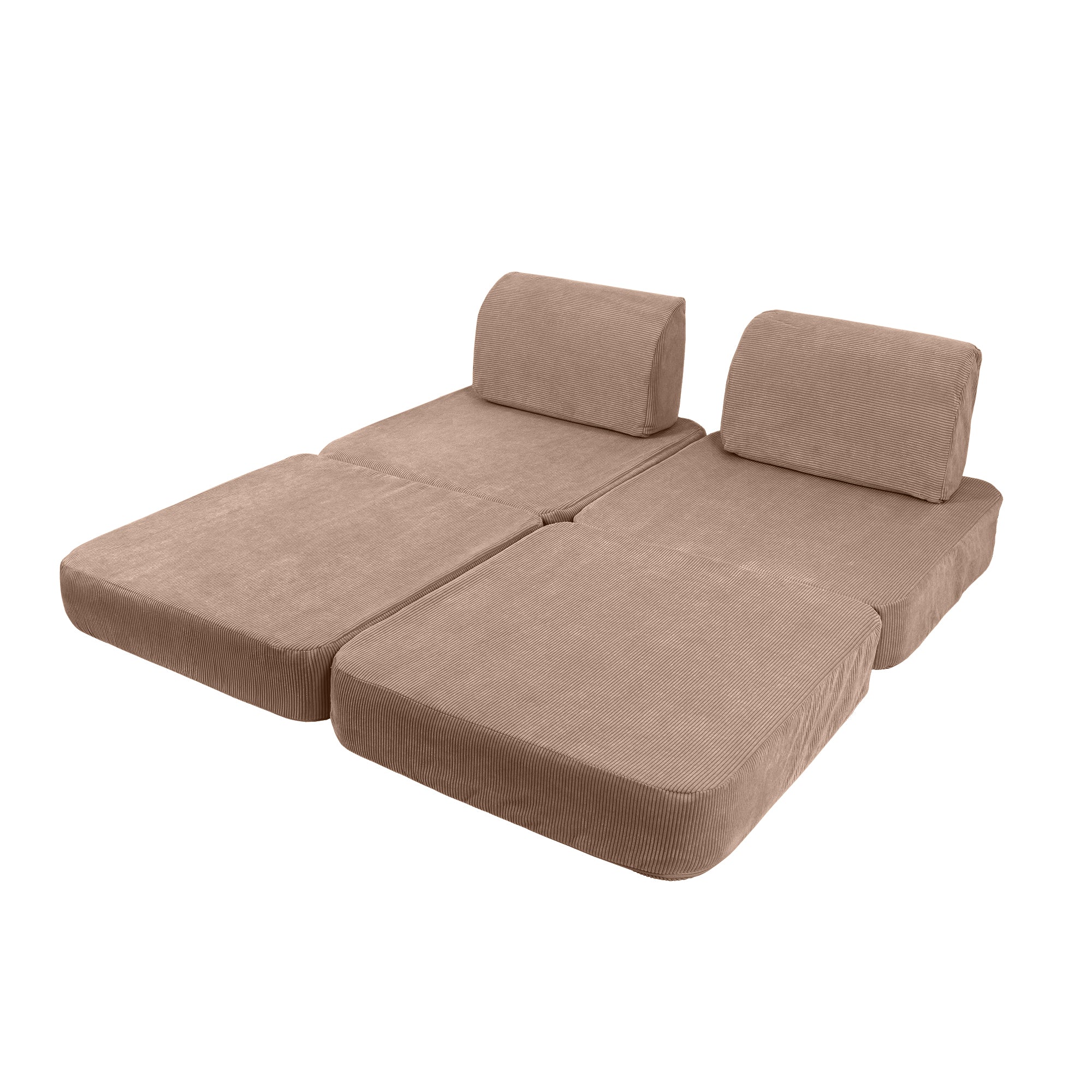 MeowBaby Spielsofa Mini Basic Cord Premium - braun