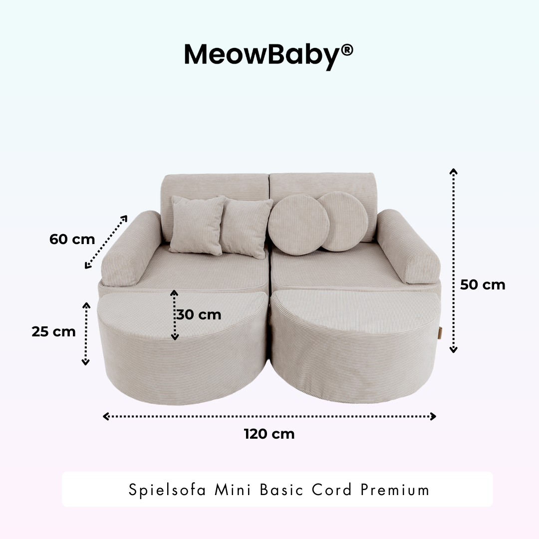 MeowBaby Spielsofa Mini Max Cord Premium
