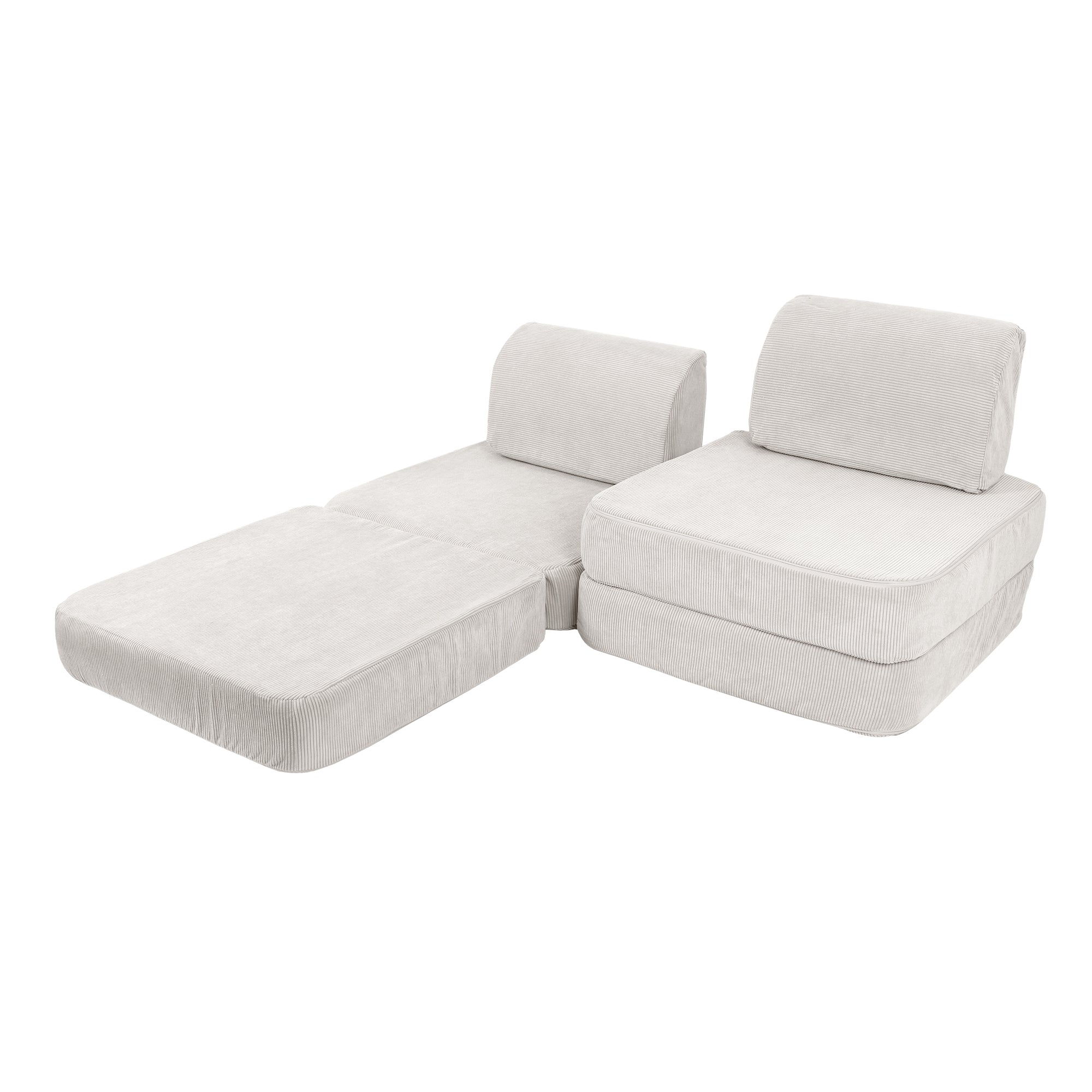 MeowBaby Spielsofa Mini Basic Cord Premium - grau