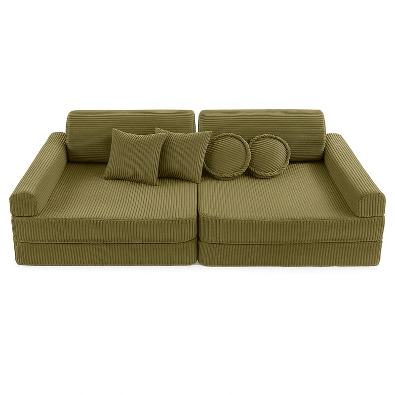 MeowBaby Spielsofa Ästhetik Cord - khaki