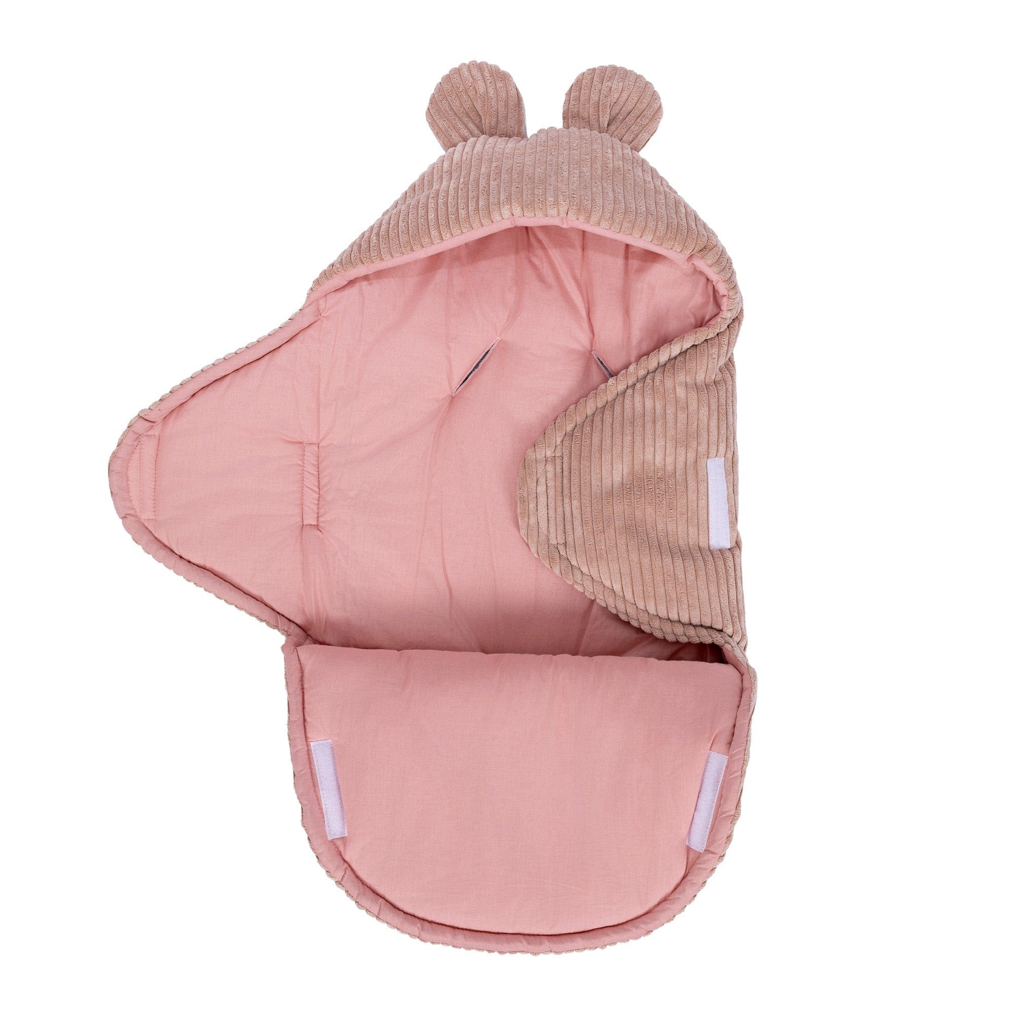 Baby Swaddle with Bear Ears | Aesthetic Powder Pink