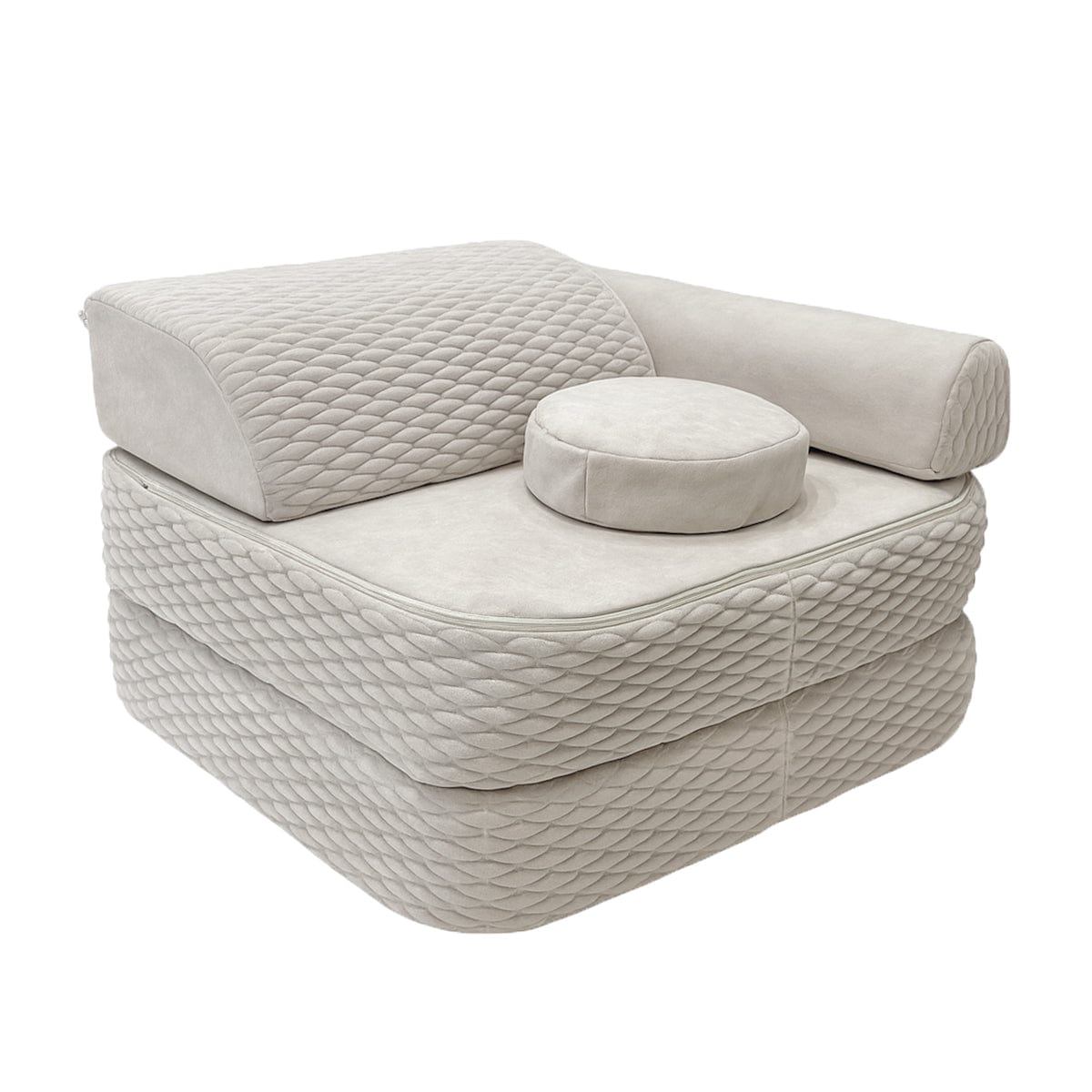 Meowbaby Modulare Halbsofa für Kinder – 4 Elemente | Dune | 60 cm