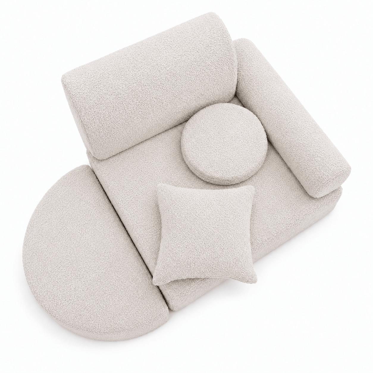 Modularer Sessel für Kinder – 6 Elemente | Boucle | 60cm