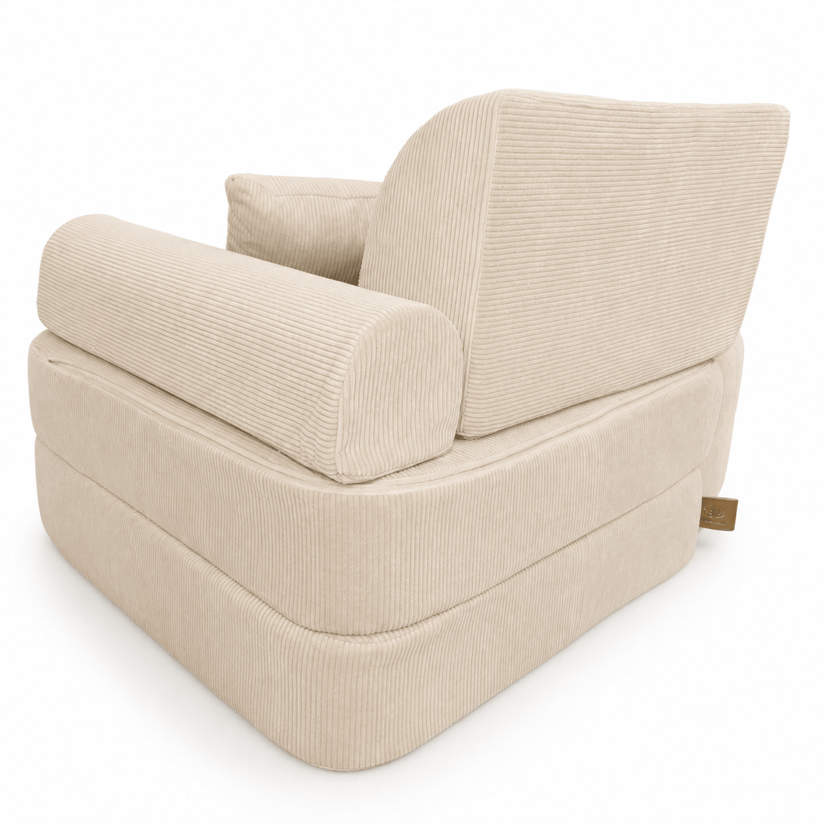 MeowBaby Kindersessel 3-in-1 Max Premium Cord - faltbare Kindercouch & Spielmatratze - Slim Cord Edition