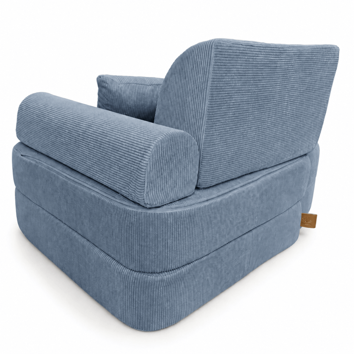 MeowBaby Kindersessel 3-in-1 Max Premium Cord - faltbare Kindercouch & Spielmatratze - Slim Cord Edition