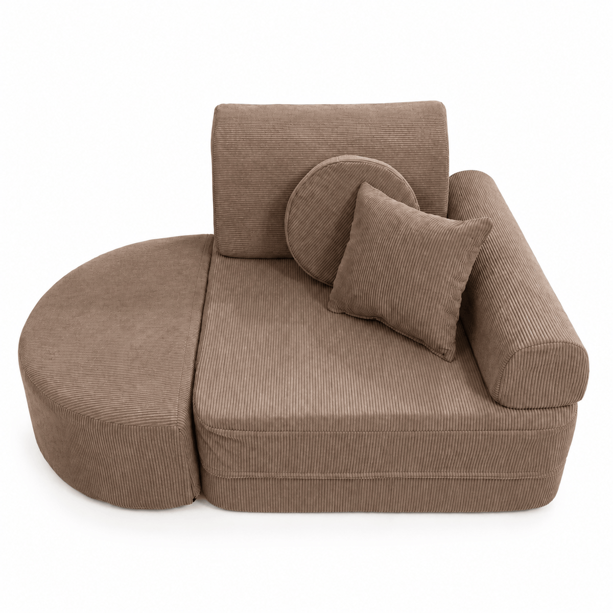 MeowBaby Kindersessel 3-in-1 Max Premium Cord - faltbare Kindercouch & Spielmatratze - Slim Cord Edition