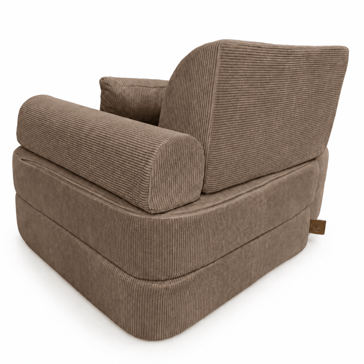 MeowBaby Kindersessel 3-in-1 Max Premium Cord - faltbare Kindercouch & Spielmatratze - Slim Cord Edition