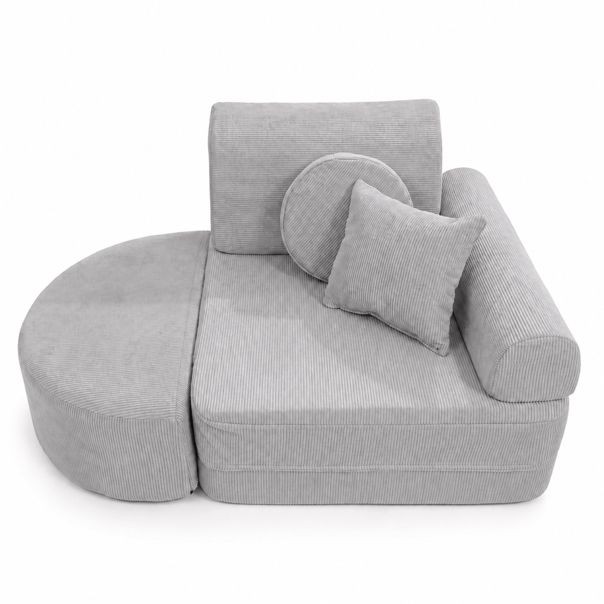 MeowBaby Kindersessel 3-in-1 Max Premium Cord - faltbare Kindercouch & Spielmatratze - Slim Cord Edition