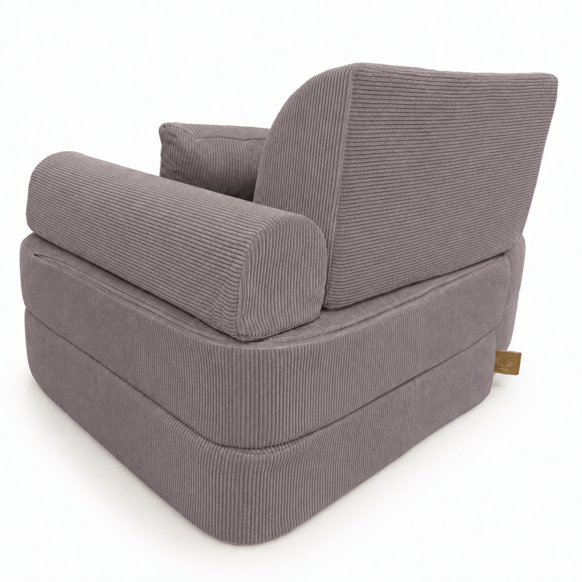 MeowBaby Kindersessel 3-in-1 Max Premium Cord - faltbare Kindercouch & Spielmatratze - Slim Cord Edition