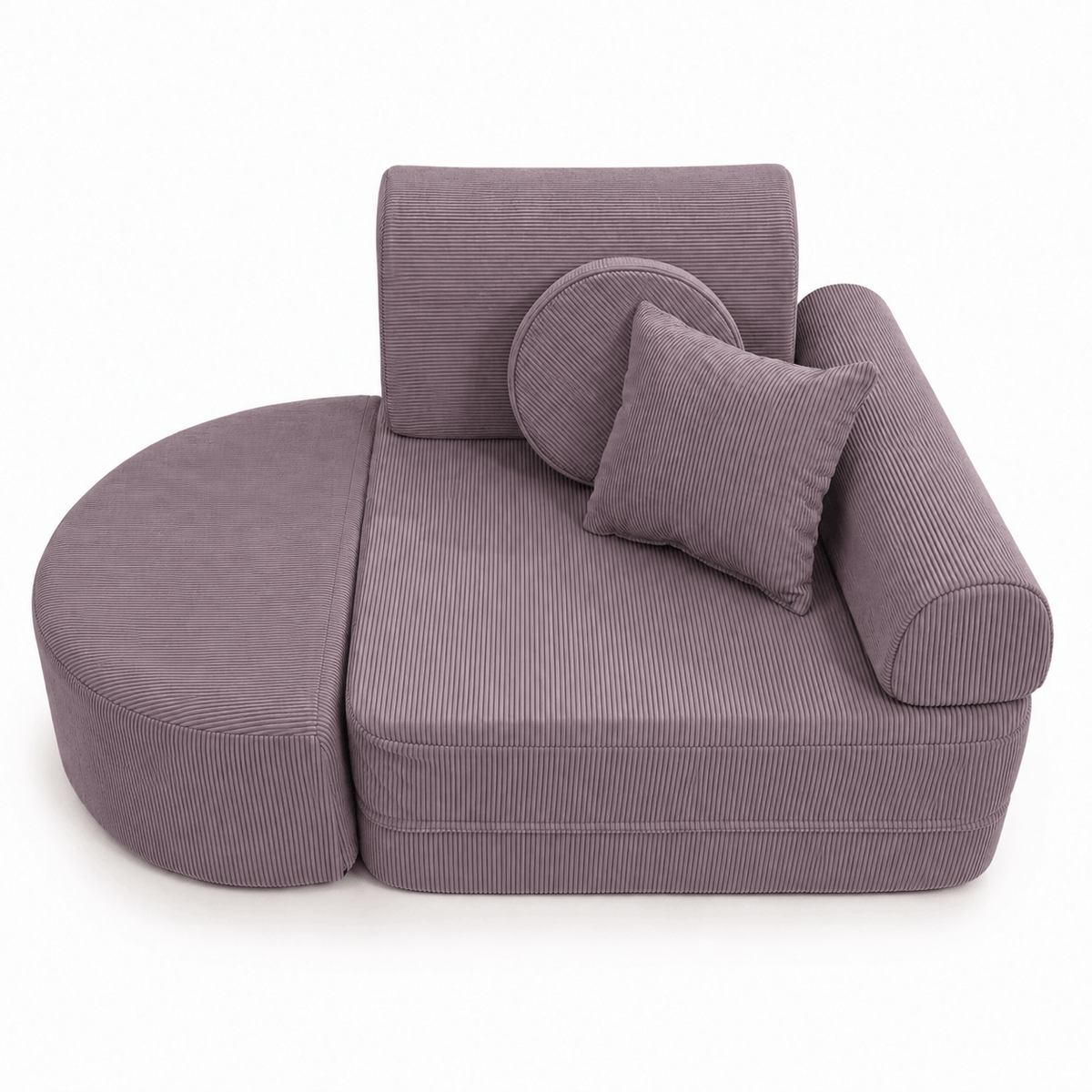 MeowBaby Kindersessel 3-in-1 Max Premium Cord - faltbare Kindercouch & Spielmatratze - Slim Cord Edition
