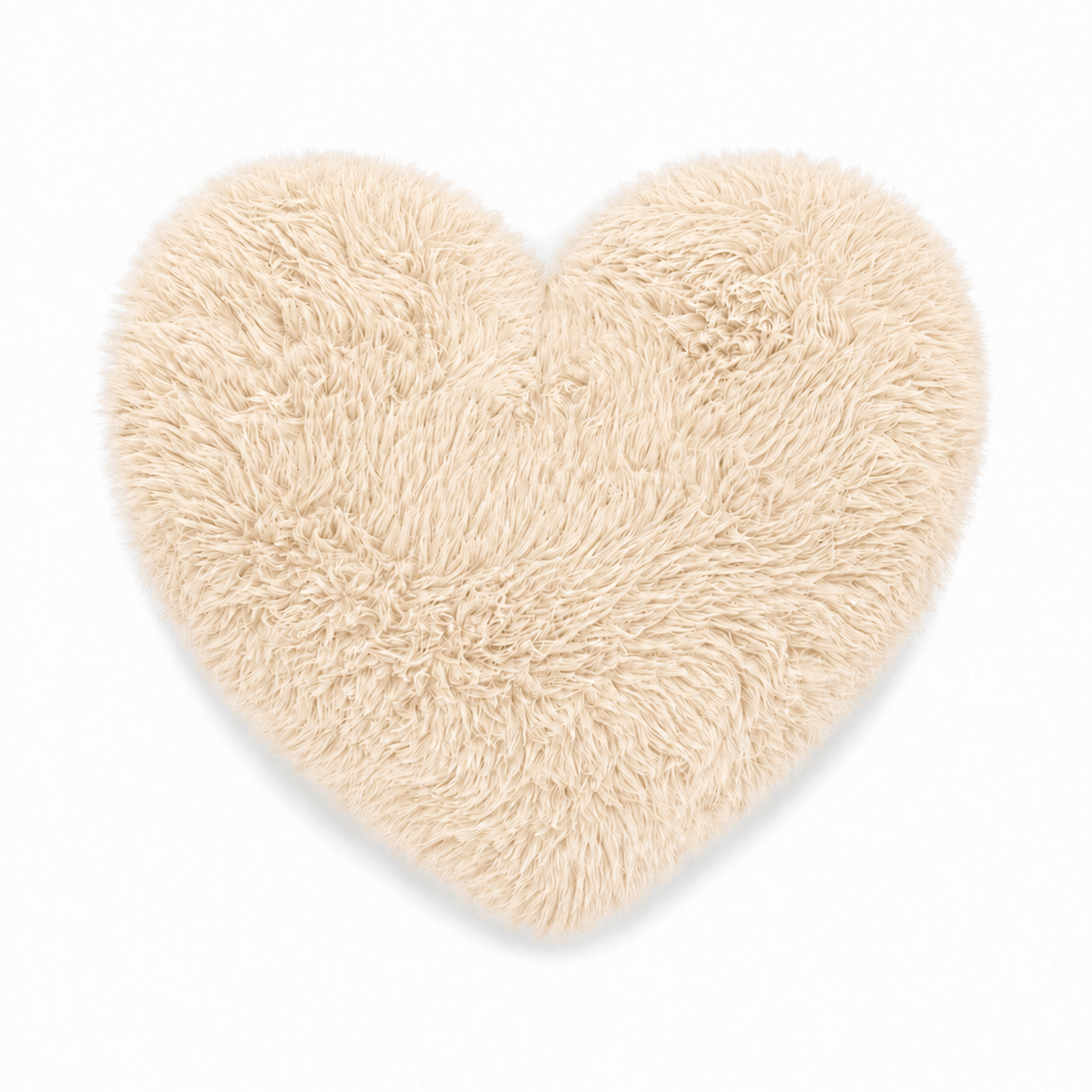 Meowbaby Dekoratives Herz-Kissen für Kinder Furry Heart – weich und stilvoll | Mammoth 