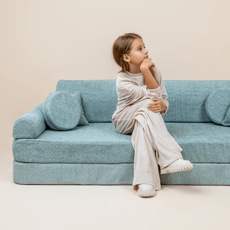 MeowBaby Spielsofa Premium Bouclé - fresh mint