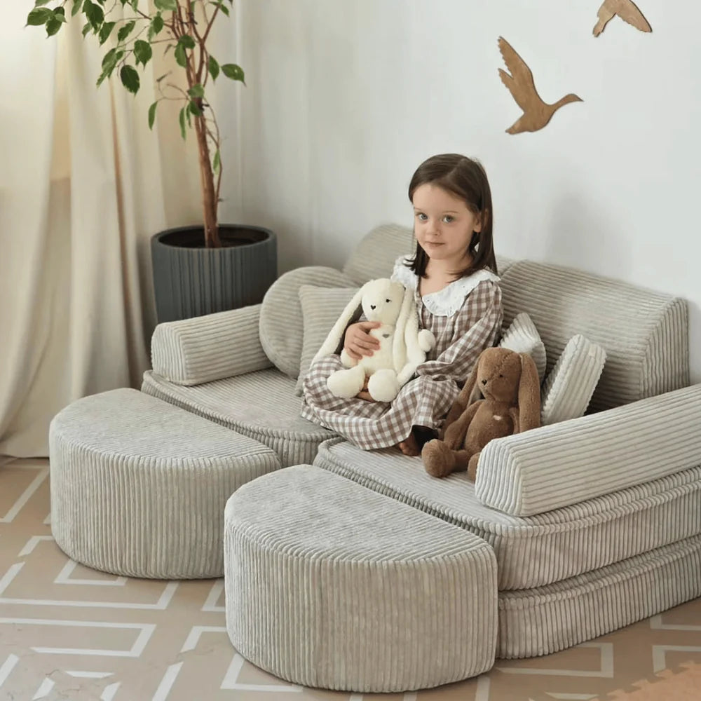 MeowBaby Spielsofa Ästhetik Cord Mini Max - Classic Cord Edition