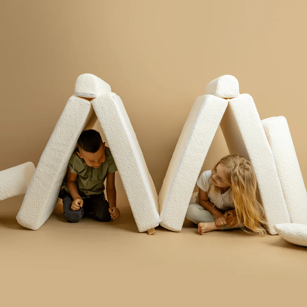 MeowBaby play sofa Mini Max Bouclé - cream/white