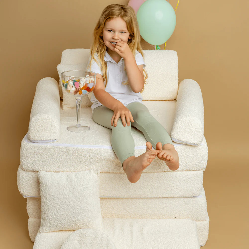 MeowBaby Spielsofa Mini Max Bouclé - cremé/weiss