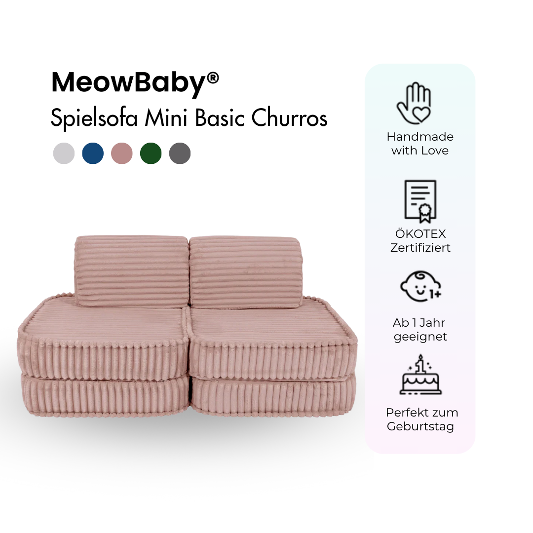 MeowBaby Play Sofa Mini Basic Churros - Cotton Beige