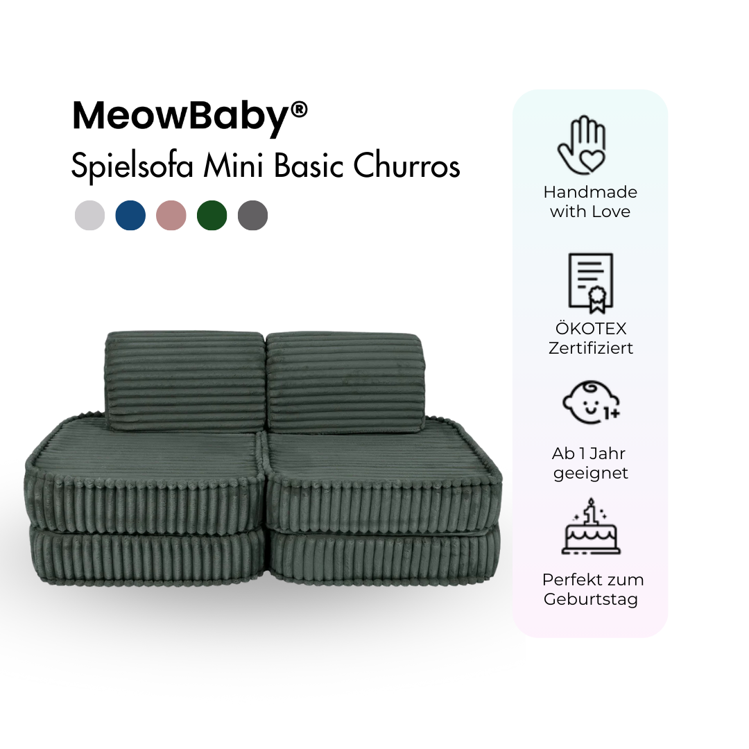 MeowBaby Play Sofa Mini Basic Churros - Cotton Beige