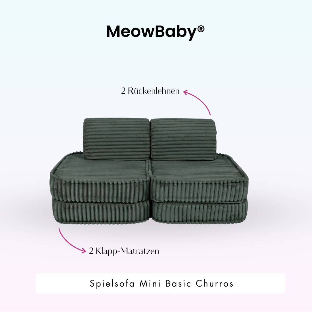 MeowBaby Play Sofa Mini Basic Churros - Cotton Beige