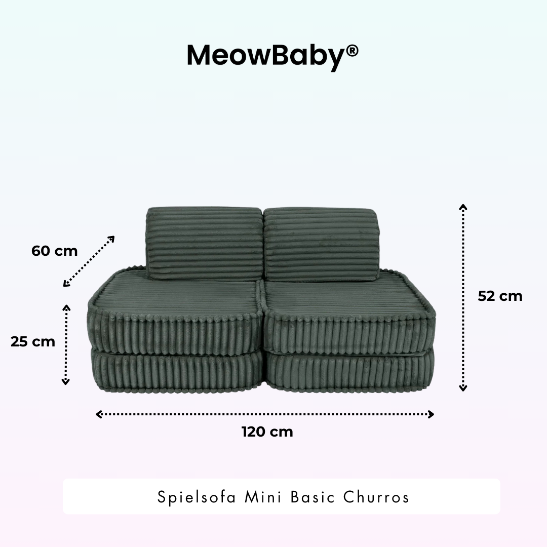 MeowBaby Play Sofa Mini Basic Churros - Cotton Beige