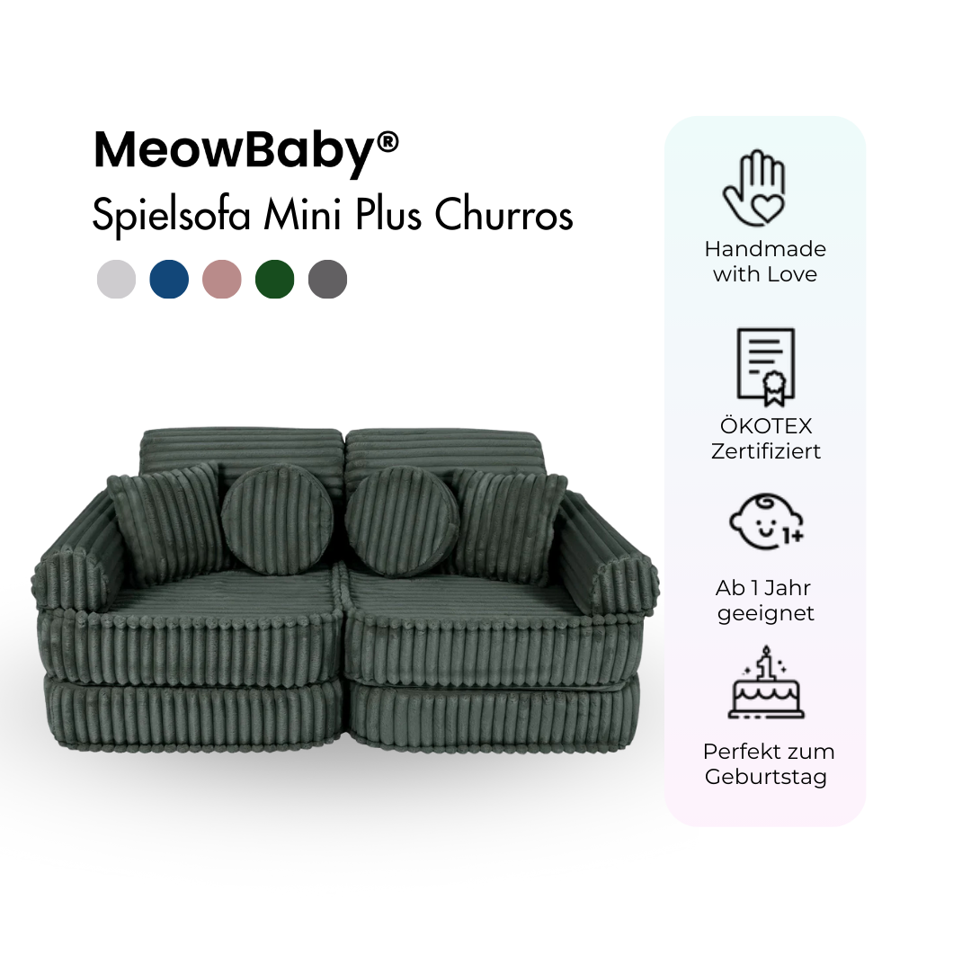 MeowBaby Play Sofa Mini Plus Churros - Cotton Beige