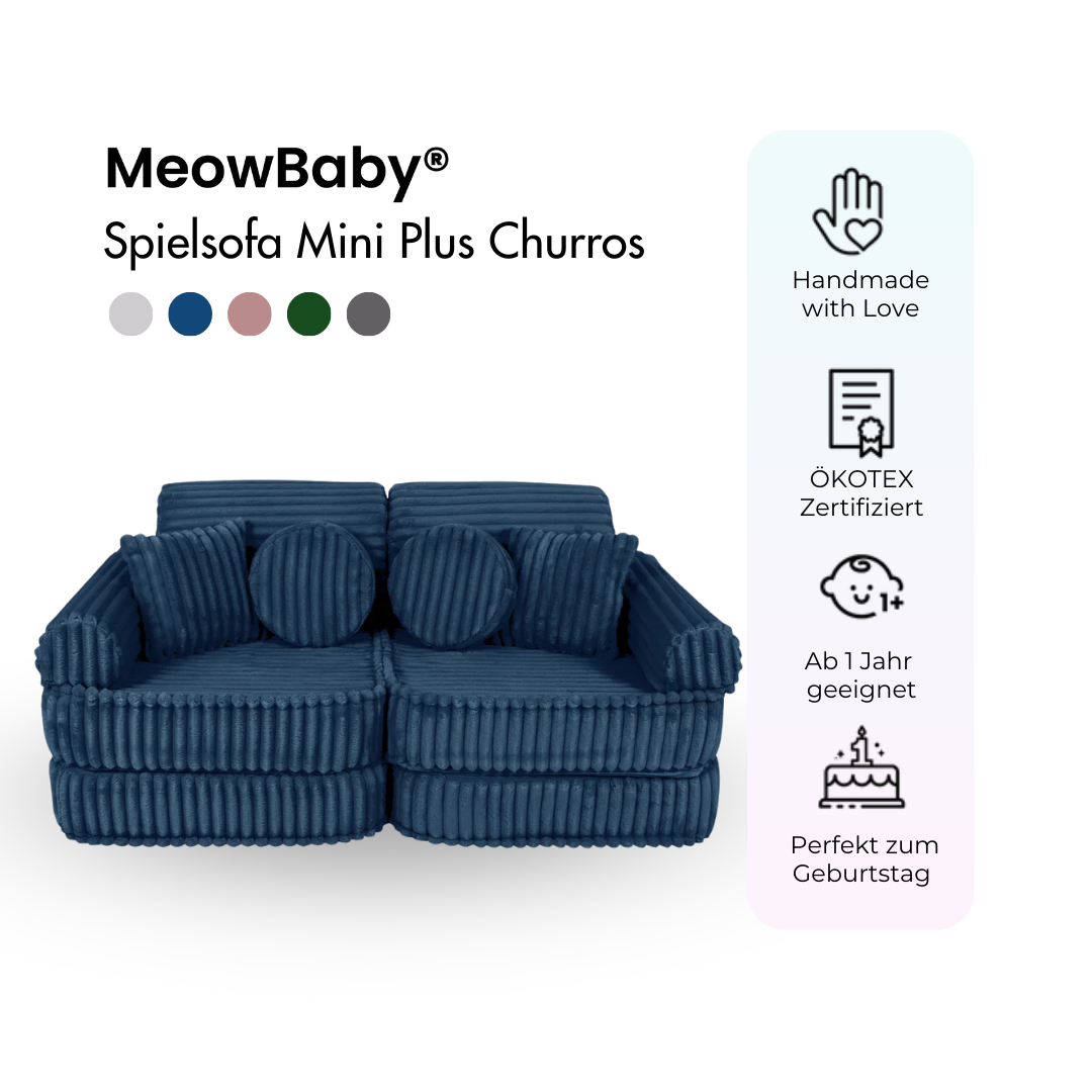 MeowBaby Play Sofa Mini Plus Churros - Cotton Beige