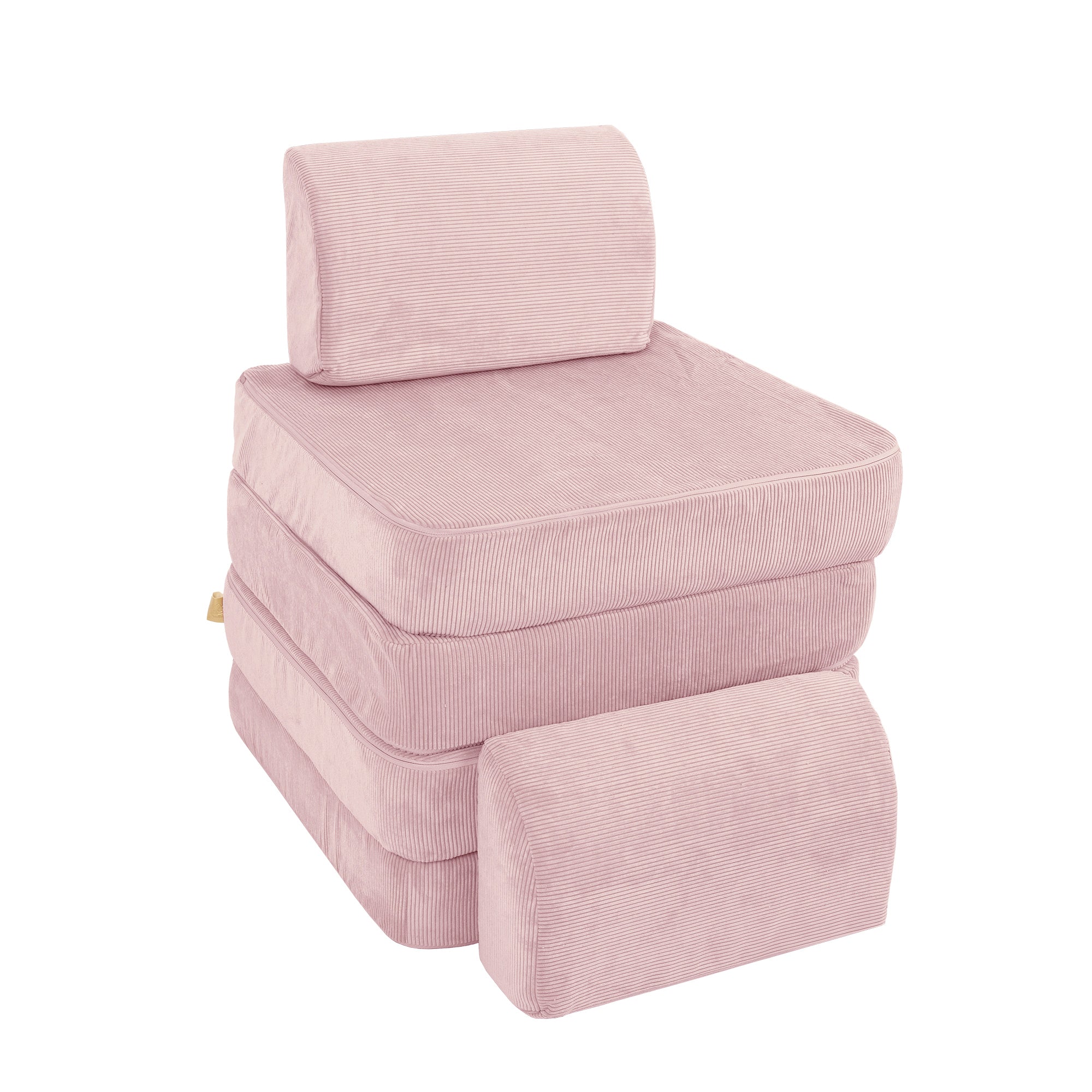 MeowBaby Spielsofa Mini Basic Cord Premium - powder pink