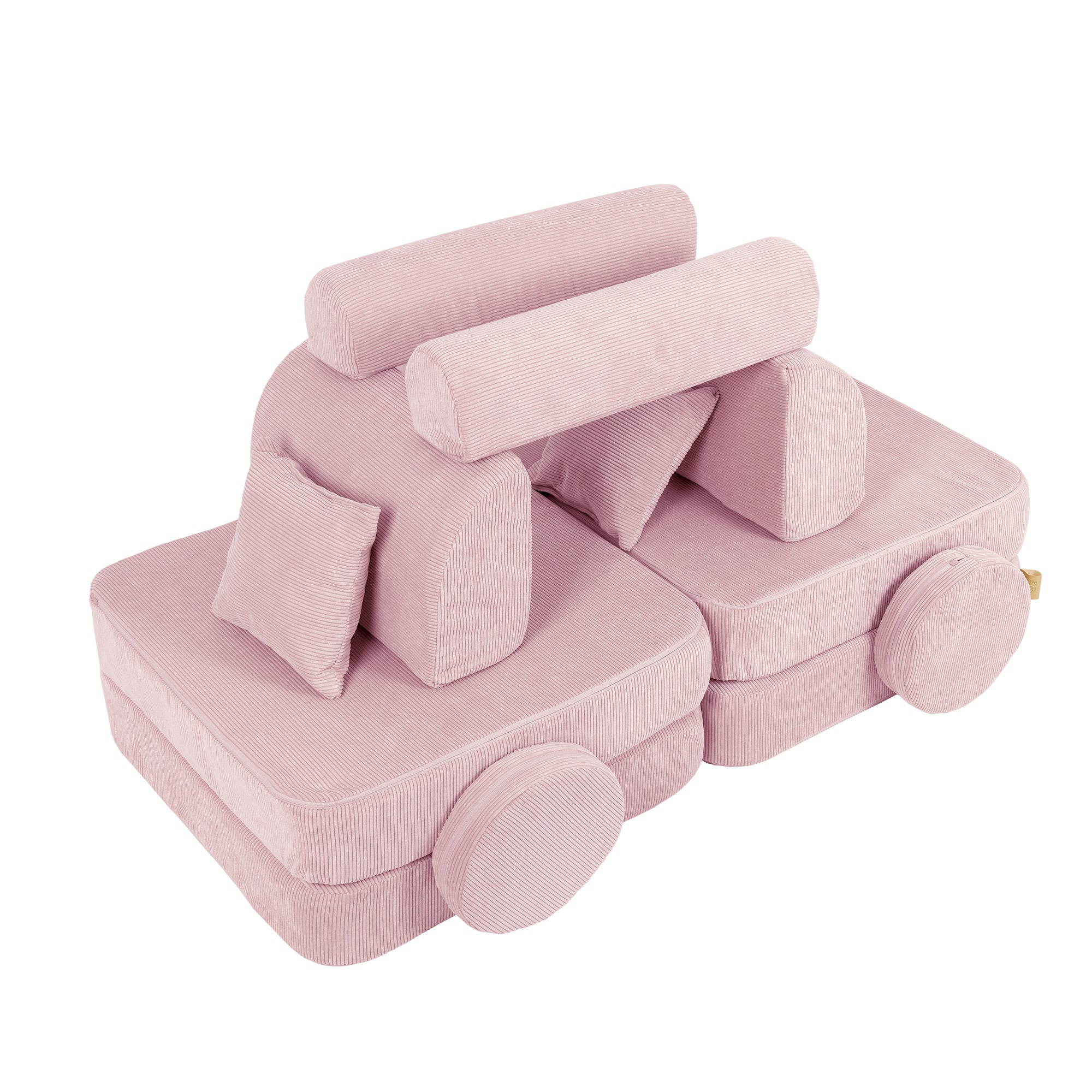 MeowBaby Spielsofa Mini Plus Cord Premium - powder pink