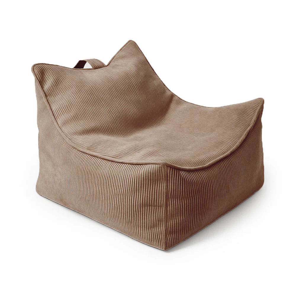 MeowBaby Sitzsack Cord Premium eckig - braun