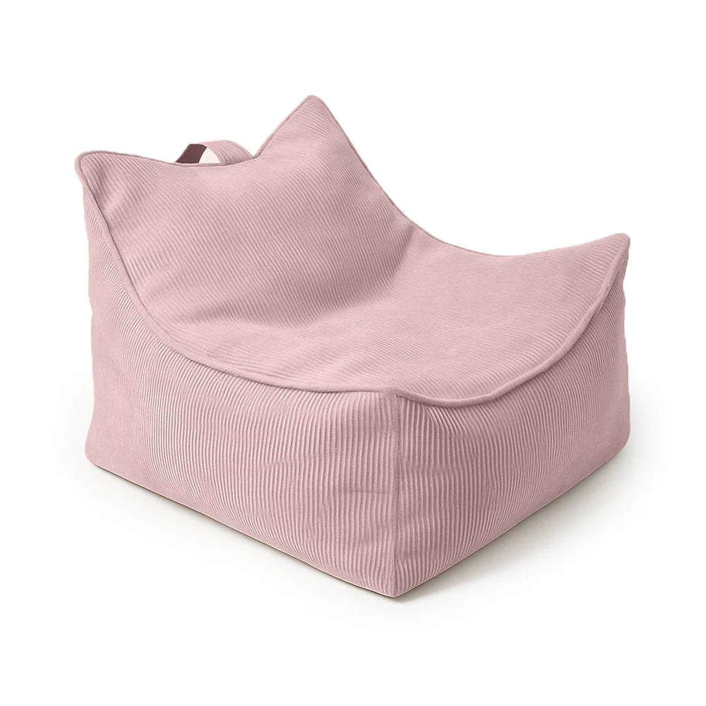 MeowBaby Sitzsack Cord Premium eckig - powder pink