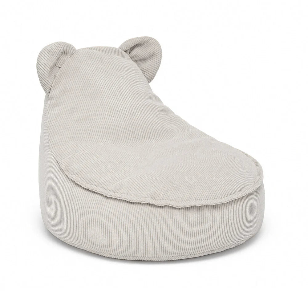 MeowBaby Sitzsack Bär Cord Premium - grau