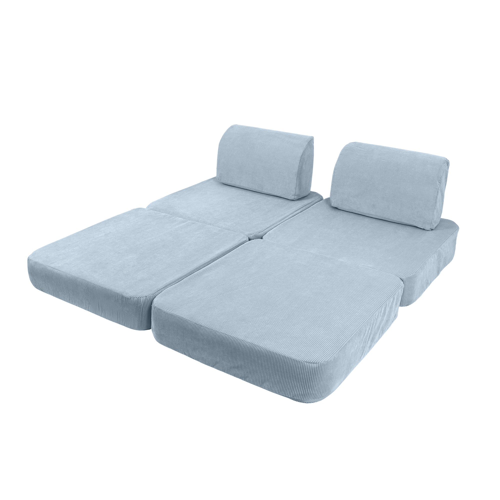 MeowBaby Spielsofa Mini Basic Cord Premium - türkis