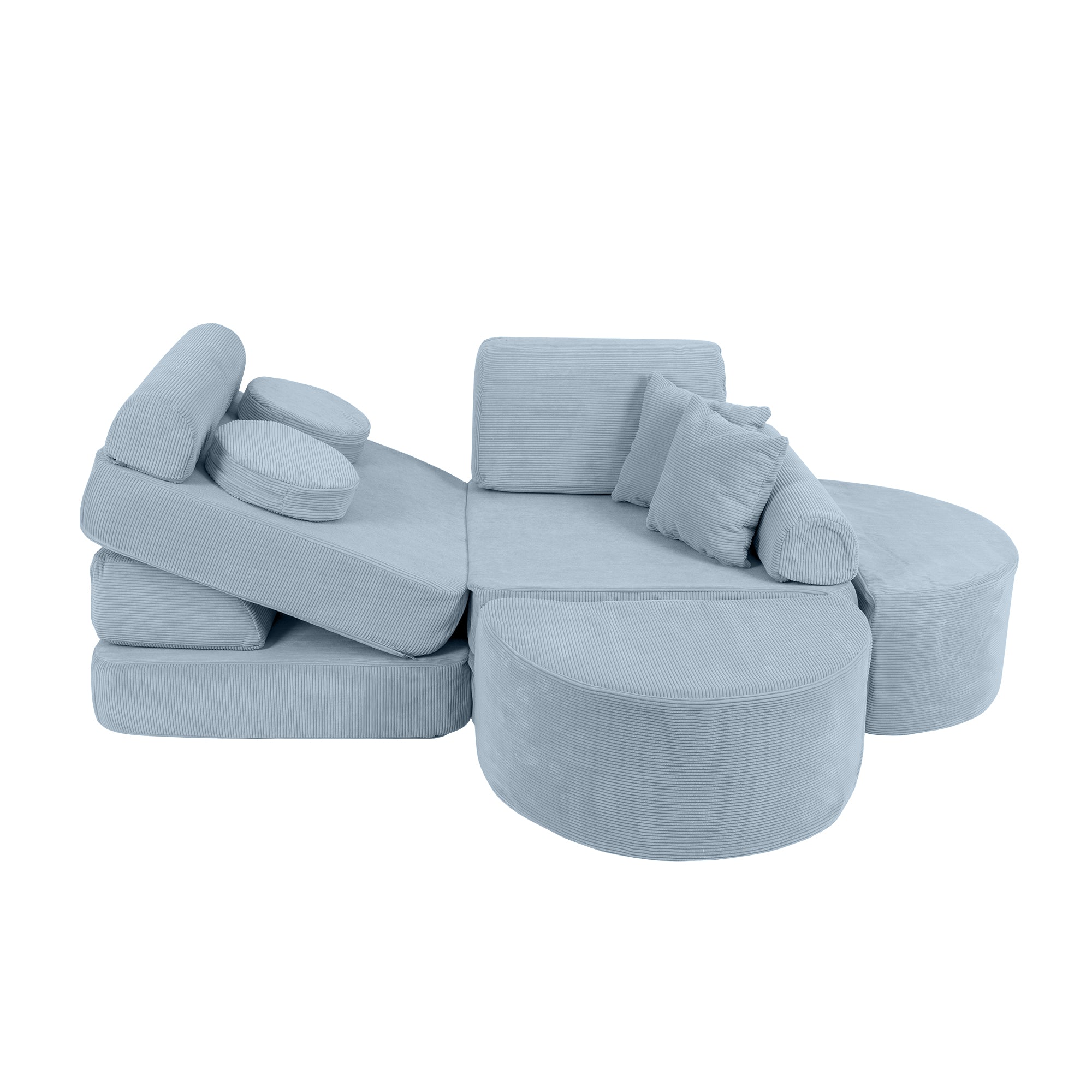 MeowBaby Spielsofa Mini Max Cord Premium - türkis